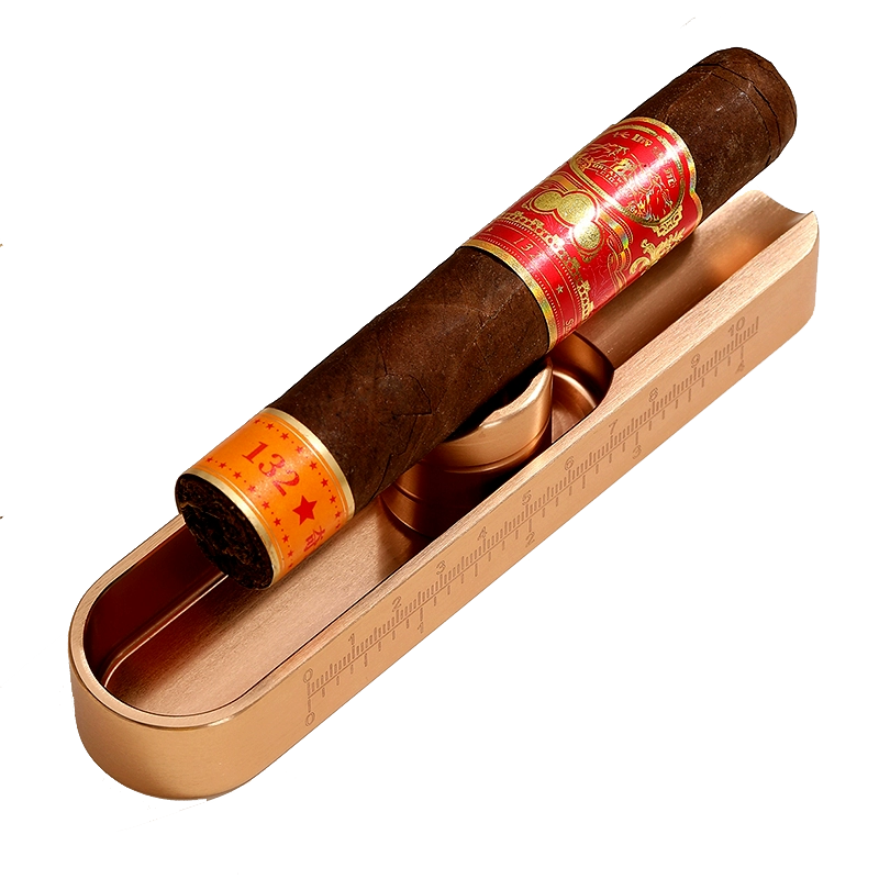 3-in-1 Aluminum Cigar Ashtray with Holder & Punch Cutter