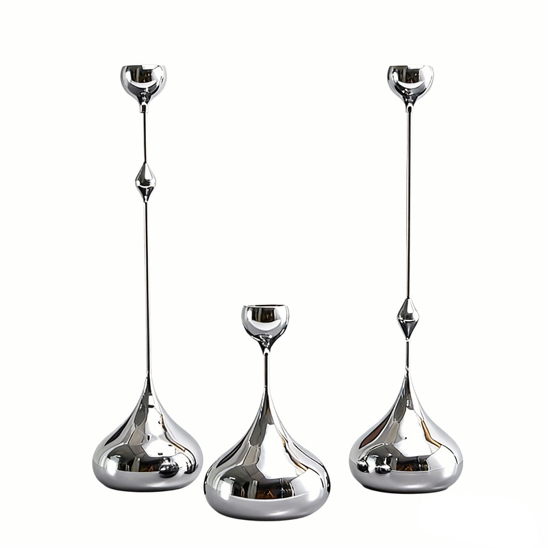 Liquid Drop Metal Candle Holder